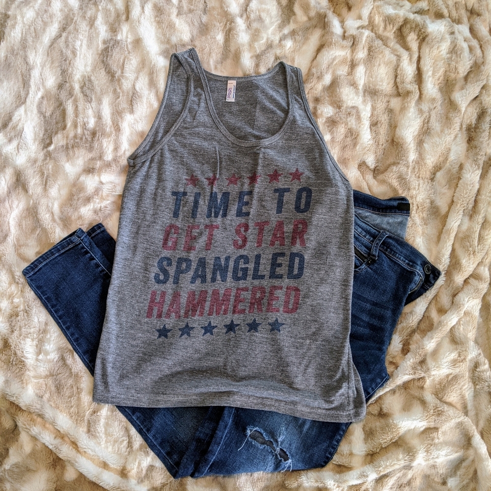 USA 4th of July tank